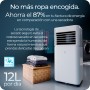Avalla S-80 Aire Acondicionado Portátil 4 en 1-5000 BTU, Deshumidificador, Ventilador, Modo Sueño, 50dB, Display Digital, Mando,