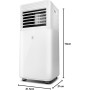 Avalla S-80 Aire Acondicionado Portátil 4 en 1-5000 BTU, Deshumidificador, Ventilador, Modo Sueño, 50dB, Display Digital, Mando,