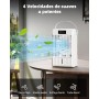 Aire Acondicionado Portatil,enfriador de aire con tanque de agua de 1700ml,4 vientos,2 Funciones de pulverización,7 LED de