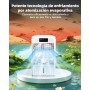 Aire Acondicionado Portatil,enfriador de aire con tanque de agua de 1700ml,4 vientos,2 Funciones de pulverización,7 LED de