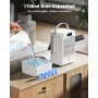 Aire Acondicionado Portatil,enfriador de aire con tanque de agua de 1700ml,4 vientos,2 Funciones de pulverización,7 LED de