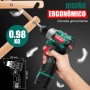 HYCHIKA Taladro atornillador batería, motor sin escobillas, 45Nm Máx, con 23+1 de par de giro, 2 velocidades, 1500mAh 53