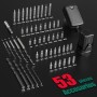 HYCHIKA Taladro atornillador batería, motor sin escobillas, 45Nm Máx, con 23+1 de par de giro, 2 velocidades, 1500mAh 53