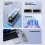 Carcasa M.2 Carcasa nvme m.2 Carcasa ssd m2 nvme,Carcasa Disco Duro ssd Caja Disco Duro Lector Disco Duro 10Gbps USB3.1 Gen2