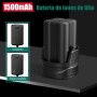 HYCHIKA Taladro atornillador batería, motor sin escobillas, 45Nm Máx, con 23+1 de par de giro, 2 velocidades, 1500mAh 53