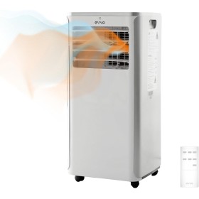 EVVO Aire Acondicionado Portatil Frío y Calor, Clase A, 9.000 BTU, Control Remoto y Temporizador 24h, 4 en 1, Deshumidificador,