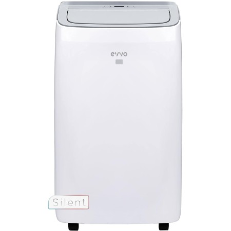 EVVO Aire Acondicionado Portatil Frío y Calor, Clase A, 9.000 BTU, Control Remoto y Temporizador 24h, 4 en 1, Deshumidificador,