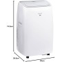 EVVO Aire Acondicionado Portatil Frío y Calor, Clase A, 9.000 BTU, Control Remoto y Temporizador 24h, 4 en 1, Deshumidificador,