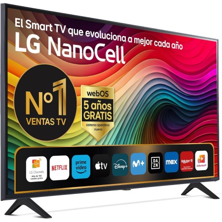 LG 43NANO81T6A 43", 4K NANOCELL, Smart TV, HDR10, WebOS24, Serie 81, Procesador Potente e Inteligente, Dolby Digital Plus,