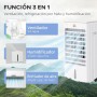 HOMCOM Enfriador de Aire Portátil 3 en 1 Climatizador Evaporativo Oscilante con Pantalla LED 3 Velocidades Temporizador 7,5h