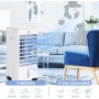 HOMCOM Enfriador de Aire Portátil 3 en 1 Climatizador Evaporativo Oscilante con Pantalla LED 3 Velocidades Temporizador 7,5h
