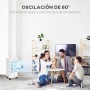 HOMCOM Enfriador de Aire Portátil 3 en 1 Climatizador Evaporativo Oscilante con Pantalla LED 3 Velocidades Temporizador 7,5h