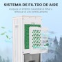 HOMCOM Enfriador de Aire Portátil 3 en 1 Climatizador Evaporativo Oscilante con Pantalla LED 3 Velocidades Temporizador 7,5h