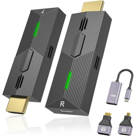 HDMI Inalámbrico, Transmisor y Receptor Inalámbrico 4K, HDMI Wireless Extender para Transmitir Video y Audio Desde una