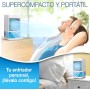 Enfriador Evaporativo Personal. Sin instalación. Oscilante. Bajo Consumo. 4 velocidades. 7 Colores Ambiente, Temporizador 12 h.