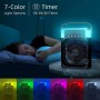 Ventilador Klack Portatil Enfriador de aire 4 en 1 - Ventilador, Humidificador, Aromaterapia y Luz Led de colores - Blanco