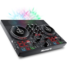 Numark Party Mix Live Controladora DJ, Mesa DJ Con Luces DJ, Altavoces, Mezclador DJ e Interfaz Audio, Con Serato DJ Lite