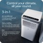 Avalla S-200 Unidad de Aire Acondicionado Portátil, Deshumidificador 24L, 2600W Clase Industrial, 9000BTU, Gran Cobertura 88m³