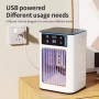Aire Acondicionado Portatil mini 4 en 1 | Mini Enfriador de Aire USB con Humidificador, Luz LED, 3 Velocidades y Depósito de 900