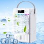 Aire acondicionado portátil, ventilador de 1700 ml, 4 vientos,2 Funciones de pulverización,7 LED de color,USB-C,Cronómetro