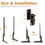 GRIFEMA Soporte TV Pie para Pantallas de 22"-80" Pantalla LED/OLED/Curva/Plana, Soporte Television Pie Carga Máx. 50 kg, MAX