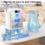 Aire acondicionado portátil, ventilador de 1700 ml, 4 vientos,2 Funciones de pulverización,7 LED de color,USB-C,Cronómetro