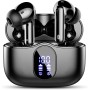 Auriculares Inalámbricos, Bluetooth 5.3 con HD Micrófono HiFi Estéreo Pantalla LED, Reducción de Ruido, 13 mm Controlador