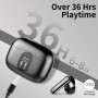 Auriculares Inalámbricos, Bluetooth 5.3 con HD Micrófono HiFi Estéreo Pantalla LED, Reducción de Ruido, 13 mm Controlador