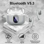 Auriculares Inalámbricos, Bluetooth 5.3 con HD Micrófono HiFi Estéreo Pantalla LED, Reducción de Ruido, 13 mm Controlador