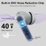 Auriculares Inalámbricos, Bluetooth 5.3 con HD Micrófono HiFi Estéreo Pantalla LED, Reducción de Ruido, 13 mm Controlador