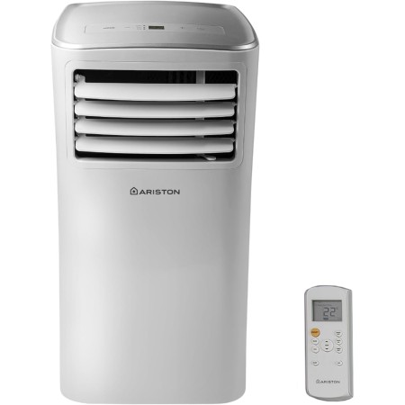 Ariston, Mobis 10- Pinguino Aire Acondicionado Portátil Silencioso con Temporizador y Mando a Distancia, Climatizador 24x69x2.5