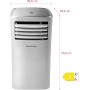 Ariston, Mobis 10- Pinguino Aire Acondicionado Portátil Silencioso con Temporizador y Mando a Distancia, Climatizador 24x69x2.5