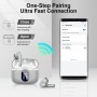 Auriculares Inalámbricos, Bluetooth 5.3 con HD Micrófono HiFi Estéreo Pantalla LED, Reducción de Ruido, 13 mm Controlador