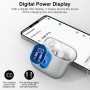 Auriculares Inalámbricos, Bluetooth 5.3 con HD Micrófono HiFi Estéreo Pantalla LED, Reducción de Ruido, 13 mm Controlador