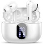 Auriculares Inalámbricos, Bluetooth 5.3 con HD Micrófono HiFi Estéreo Pantalla LED, Reducción de Ruido, 13 mm Controlador