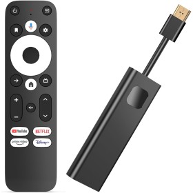 Android TV Stick GD1 4K UHD HDR | Convierte tu Tele en Smart TV | Streaming con WiFi, Bluetooth, Chromecast, Netflix, Prime