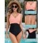 UMIPUBO Bañador Mujer Reductores Vientre Plano Talla Grande Traje de Baño de Una Pieza Cruce Torácico Sexy con Cuello en V Ropa