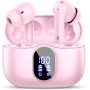 Auriculares Inalámbricos, Bluetooth 5.3 con HD Micrófono HiFi Estéreo Pantalla LED, Reducción de Ruido, 13 mm Controlador