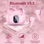 Auriculares Inalámbricos, Bluetooth 5.3 con HD Micrófono HiFi Estéreo Pantalla LED, Reducción de Ruido, 13 mm Controlador