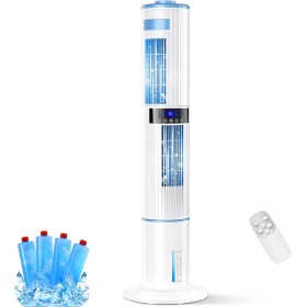Aire Acondicionado Portatil Lofrritp, 360° y 60° Doble Rotación Automática, Enfriador de Aire 65W 3 Modos 3 Velocidades