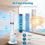 Aire Acondicionado Portatil Lofrritp, 360° y 60° Doble Rotación Automática, Enfriador de Aire 65W 3 Modos 3 Velocidades