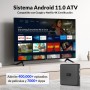 G1 Android TV Box - 4K60fps Smart TV Box Compatible con Google y Netflix Certificado, Compatible Dolby Vision-Digital, 4GB 32GB