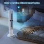 Aire Acondicionado Portatil Lofrritp, 360° y 60° Doble Rotación Automática, Enfriador de Aire 65W 3 Modos 3 Velocidades
