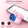 Auriculares Inalámbricos, Bluetooth 5.3 con HD Micrófono HiFi Estéreo Pantalla LED, Reducción de Ruido, 13 mm Controlador