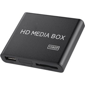 Reproductor Multimedia, Mini 1080p Full HD Ultra Digital Media Player Box, Compatible con USB MMC RMVB MP3 AVI MKV (Enchufe de