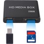 Reproductor Multimedia, Mini 1080p Full HD Ultra Digital Media Player Box, Compatible con USB MMC RMVB MP3 AVI MKV (Enchufe de