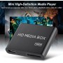 Reproductor Multimedia, Mini 1080p Full HD Ultra Digital Media Player Box, Compatible con USB MMC RMVB MP3 AVI MKV (Enchufe de
