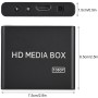 Reproductor Multimedia, Mini 1080p Full HD Ultra Digital Media Player Box, Compatible con USB MMC RMVB MP3 AVI MKV (Enchufe de
