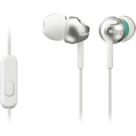 Sony MDR-EX110AP - Auriculares in-ear (con micrófono, control remoto integrado), blanco