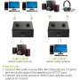 LiNKFOR Conmutador de Audio Estéreo 3.5mm,Mini Conmutador de Audio Bidireccional 2(1)-In-1(2)-out con 3.5mm Cable,Switch de